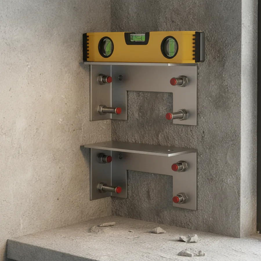Soportes de anclaje para persiana atornillados en pared